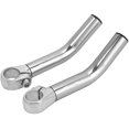 thumbnail image 2 of Aluminium Bicycle Horn Grips with Rod End Plugs for 22.2mm/0.9" Handlebars - silver, 2 of 5