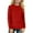 Red, variant on Girls Long Sleeve Crew Neck T-Shirt Soft Cotton Jersey Classic Fit Plain Pullover Top for Everyday Wear School Layering