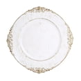 thumbnail image 2 of Platos de base redondos de acrílico de 13" con borde en relieve, color oro blanco, 6 unidades, BalsaCircle, 2 of 8