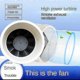 thumbnail image 2 of Hywell 220v Home Silent Inline Pipe Duct Fan Bathroom Kitchen Ventilation Toilet Electric Window Wall Exhaust Fan, 2 of 4
