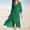 Green, variant on Women Chiffon Spring V Neck Long Sleeves Pleated A Line Midi Length Wedding Guest Dress Swing Dress with Long Sleeves V Neck Maxi Dress for Women Wrap Dresses for Women Summer Daily Dresses for Women