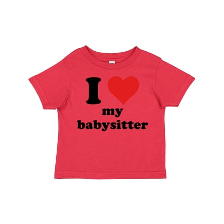 

Inktastic I Heart My Babysitter Gift Toddler Boy or Toddler Girl T-Shirt