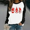 thumbnail image 2 of Honeeladyy Clearance under 5$ Valentine's Day Tops for Women Long Sleeve Shirts Heart Gnome Printed Crewneck Pullover Sweatshirt Raglan Casual Tunic Tops, 2 of 9