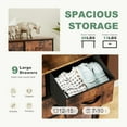 thumbnail image 6 of SLOK 9 Drawer Fabric Dresser, Bedroom Closet Organizer Storage Cabinet for Hallway/Entryway, Brown, 6 of 9