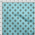 thumbnail image 3 of oneOone Viscose Chiffon Aqua Blue Fabric Leaves & Flower Floral Diy Clothing Quilting Fabric Print Fabric By Yard 42 Inch Wide, 3 of 4