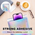 thumbnail image 5 of Bubble Mailers, 50 Pack Holographic Bubble Mailers with 3 Sizes, Waterproof Self Seal Adhesive Foil Glitter Glamour Shipping Bags for Mailing, Packing, Small Business, Jewelry Makeup Supplies, 5 of 7