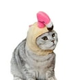 thumbnail image 1 of Pet Hat Light Weight Polyester Soft Comfortable Portable Cute Cat Cap for Cats Dogs Flamingo, 1 of 5