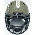 thumbnail image 3 of Terry Bradshaw Autographed Pittsburgh Steelers Army Green Salute to Service Speed Mini Helmet Beckett BAS Witness 241642, 3 of 5