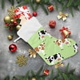 thumbnail image 6 of Coolnut Cow Print Christmas Stocking Personalized Large Candy Stocking, Xmas Stockings Decoration Hanging Gift for Family Holiday Party Ornaments Decor Fireplace, 6 of 7
