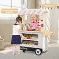 thumbnail image 2 of Costway Kids Snacks & Sweets Food Cart Kids Toy Cart Play Set with 30 PCS Accessories Gray, 2 of 8