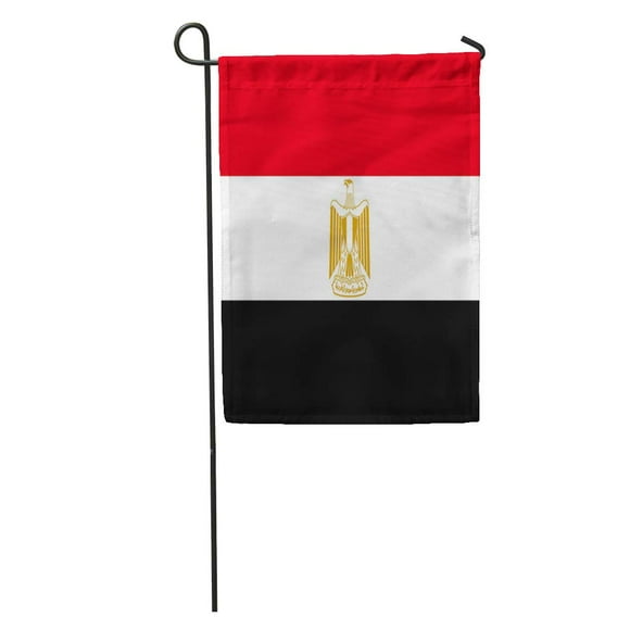 JSDART Abstract Egypt Flag Official Colors and Proportion Correctly National Egyptian Garden Flag Decorative Flag House Banner 12x18 inch