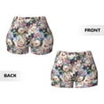 thumbnail image 5 of Picia Rose Flowers Printed Workout Shorts for Women Seamless Scrunch Butt Lifting High Waisted Yoga Gym Booty Running Moisture-wicking Short Pants-Medium, 5 of 9