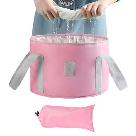 Geruite Collapsible Foot Bath Basin Foot Soaking Bucket Portable Travel Folding Foot Washing Bag Pedicure SPA Washing Container Bag Foot Soaking Basin Home Travel Outdoor Camping honest