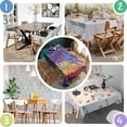 thumbnail image 5 of Colorful Tropical Leaf Pattern Rectangle Tablecloth 60"x102",Waterproof Polyester Rectangle Table Cloth, Wipeable Spillproof Polyester Tablecloth for Dining, Camping, Indoor and Outdoor, 5 of 6