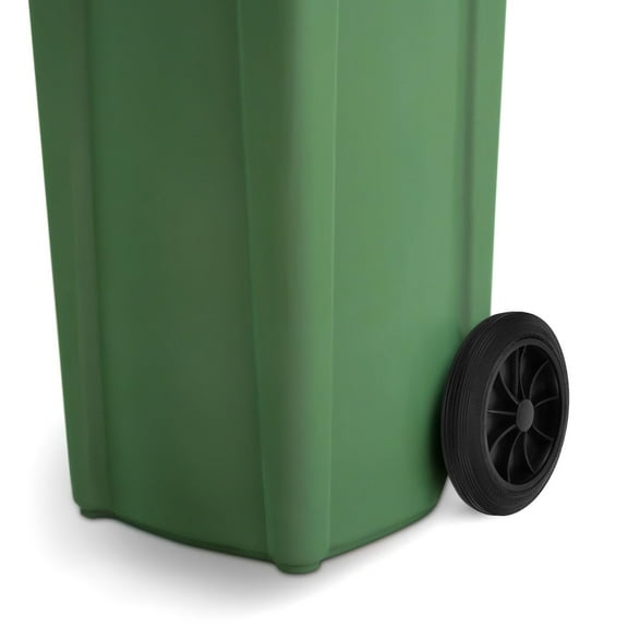 LOLIPPYY Heavy Duty Replacement Wheel for Large Outdoor Garbage Can Trash Bin Black and Easy to Install