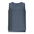 thumbnail image 4 of Mittory Womens Linen Tank Tops Loose Fit Comfy Lounge Wear Summer Sleeveless Crewneck Basic Camisole Lightweight Shirts, 4 of 7