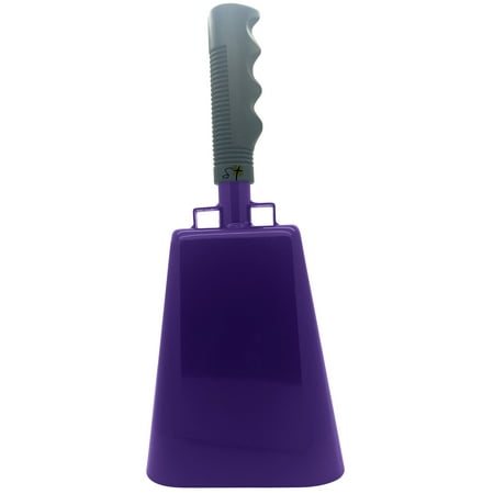 11.2 inch Purple Bell Black Handle Cowbell with Stick Grip Handle Used for Cheering at Sporting Events - Cow Bell by Stewart Tradingâ?¢