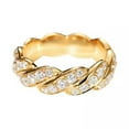 thumbnail image 5 of K-KED Romantic Gold plated Rings Women Cubic Zirconia Engagement Delicate Jewelry Sz 6-10-9, 5 of 6