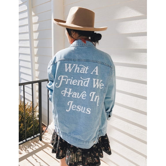 What a Friend In Jesus Denim Jacket