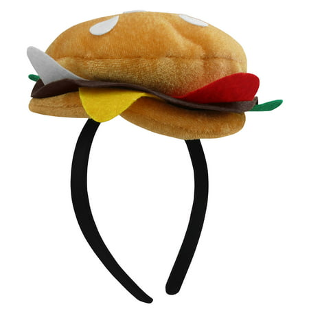 Unisex Adult Mini Hamburger Headband Costume Accessory