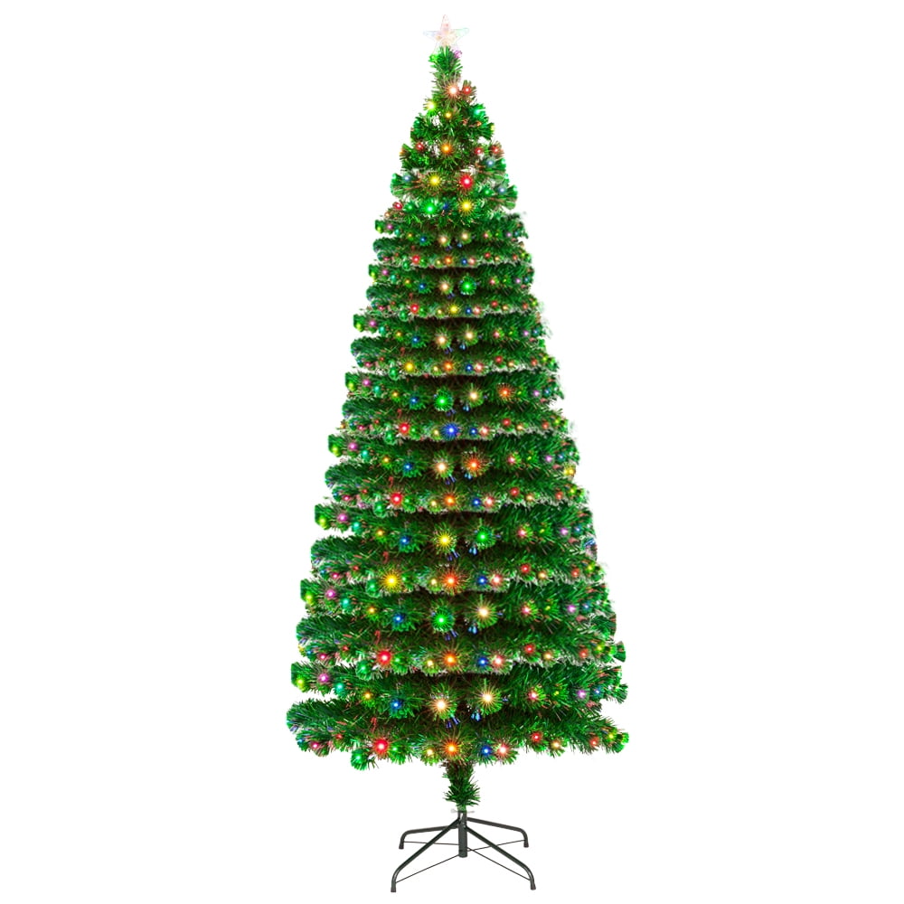 Lowestbest 7.5FT Artificial Christmas Tree, 260 LED Lights & 260 Branches, Pre-Lit Optical Fiber Christmas Tree for Home Wedding Party Festival Decoration Lowestbest 7.5FT Artificial Christmas Tree, 260 LED Lights & 260 Branches, Pre-Lit Optical Fiber Christmas Tree for Home Wedding Party Festival Decoration