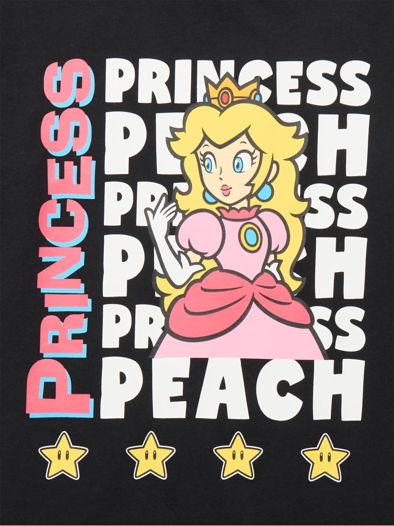 Princess Peach Girls Short Sleeve Graphic T-Shirt, Sizes 4-16