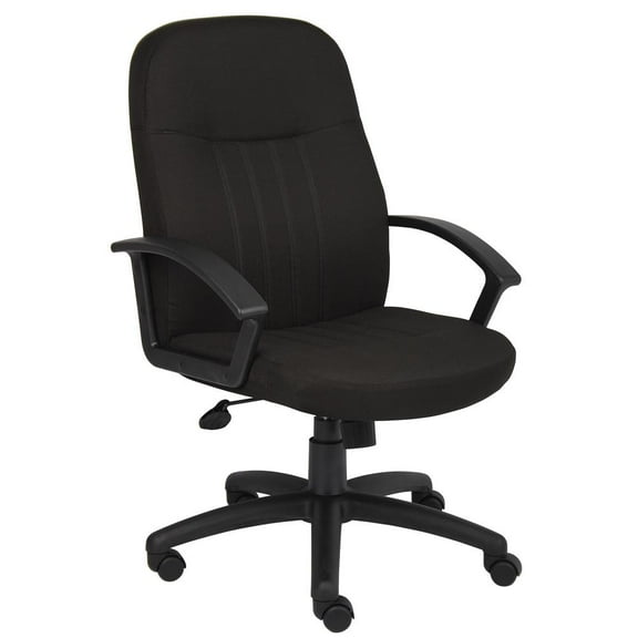 Boss Office Products Mid Back Fabric Managers Chair In Black
