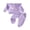 Purple, variant on RUINIXCW Baby Girls First Birthday Outfits Long Sleeve Crew Neck Tops and Pants Set