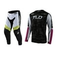 thumbnail image 1 of Troy Lee Designs GP Air VELOCE CAMO Black/Glo Green Offroad Jersey Pant Combo (Large,Pant W32), 1 of 2