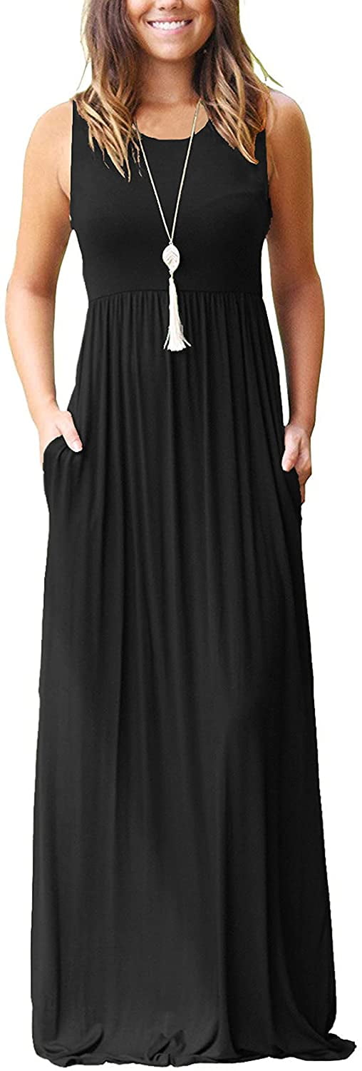 long black sleeveless dresses