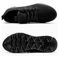 thumbnail image 4 of BUBUDENG Mens Walking Sneakers Athletic Shoes Breathable Knit Casual Shoes 6.5 Black Trainers Lightweight, 4 of 8