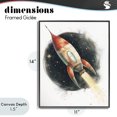 thumbnail image 4 of Stupell Industries Contemporary Journey To Space Rocket Black Framed Giclee Art, 11 x 14, by Ray Powers, 4 of 8
