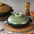 thumbnail image 4 of Large Korean Ceramic Bowl with Lid and Platter, Sizzling Hot Pot for Dolsot Bibimbap, Soup, Casserole, Rice, 4 of 6