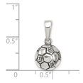 thumbnail image 6 of Auriga Fine Jewelry 925 Sterling Silver Antiqued Soccer Ball Pendant for Women (L - 12 mm, W - 10 mm), 6 of 6