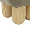 thumbnail image 5 of SAFAVIEH Couture Giancarlo Solid Boucle Modern Bench, Dark Brown/Natural, 5 of 6