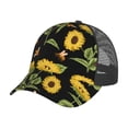 thumbnail image 6 of Lsque Bees and Sunflowers Printed Trucker Hat - Baseball Cap for Men Women - Breathable Mesh Side, Adjustable Fit - for Casual Wear, 6 of 7