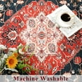 thumbnail image 7 of TWINNIS Round Boho Rug for Living Room Persian Rug Vintage Round Area Carpet for Bedroom,Red,5'x5', 7 of 7