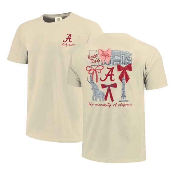 Women's Comfort Colors Natural Alabama Crimson Tide Coquette T-Shirt