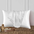 thumbnail image 4 of Livrdious Satin Silk Pillowcase for Hair and Skin Soft and Cooling Pillow Cases with Envelope Closure Gift for Women Men, 2-pack, 20"x28", 4 of 9