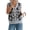 Gray, variant on Women'S Leopard Print V-Neck Button Down Knit Vest Cardigan Black One size