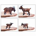 thumbnail image 2 of Set de minifiguras de cabra con forma realista de animales de granja de PVC, 4 unidades, 2 of 3