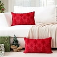 thumbnail image 5 of Antqov Christmas Pillow Cover 12x20" Rectangle Holiday Christmas Decorations Merry Christmas Soft Throw Pillow Cushion Cover for Bed Chair Sofa Couch Decorations, 5 of 8