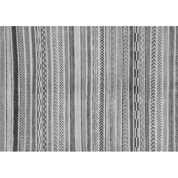 Ahgly Company Indoor Rectangle Abstract Gray Modern Area Rugs, 5' x 8'