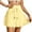 Yellow, variant on HJYCHN Mini Skirts for Women Trouser Skirt with Lace Up Mesh Overlay High Waist Pleated Style with Built-in Shorts Tennis Skirt Light Green L