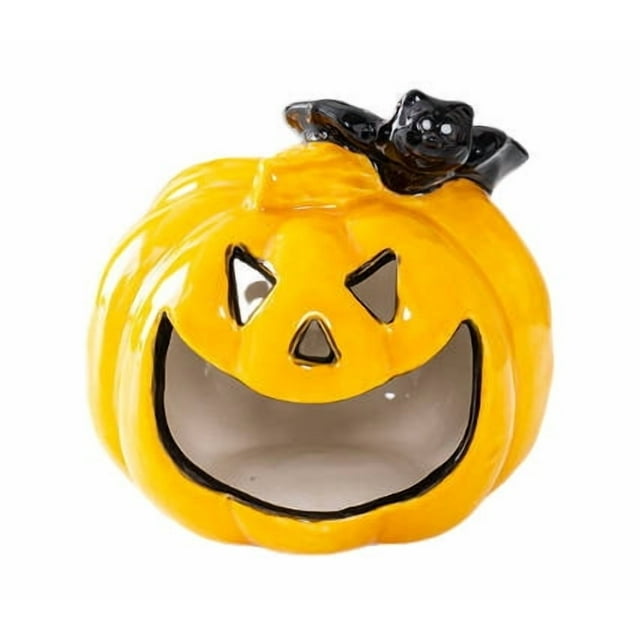 WLOELOEW F Style Halloween Ghost Candlestick Ceramic Ornament For Tabletop Decor Candy Storage And Lantern Use F