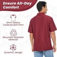 thumbnail image 4 of BAAZ Mens Eco Performance Polo, Maroon Red, X-Large, 4 of 6