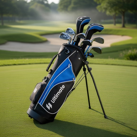 Topcobe Complete Golf Club Set for Children Age 8-10, Ideal for Beginners in Golf, Blue