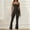 Brown, variant on Tmtolofot Women Workout Jumpsuits Yoga Overalls Sleeveless Solid Sport Rompers Square Neck Gym Athletics Playsuit Casual Loose Wide Leg Pants Lounge Palazzo Trousers , 1#Black , Large