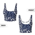 thumbnail image 6 of Goofa Plant Printed Sports Bras for Women, High Impact Running Bra Workout Crop Tank Tops Longline Sports Bra Push up-Small, 6 of 9