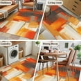 thumbnail image 6 of Kitchen Mats for Floor 3x5 Ft, Burnt Orange Brown Non Slip Area Rugs for Kitchen Bedroom Entryway, Farmhouse Ombre Abstract Mottled Art Washable Carpet Runner Rug Floor Mats for Bedroom Home Decor, 6 of 9